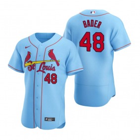 Men's St. Louis Cardinals Harrison Bader Nike Light Blue Authentic 2020 Alternate Jersey