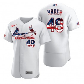 Harrison Bader St. Louis Cardinals White 2020 Stars & Stripes 4th of July Jersey