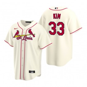 Men's St. Louis Cardinals Kwang-hyun Kim Nike Cream Replica Alternate Jersey