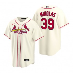 Men's St. Louis Cardinals Miles Mikolas Nike Cream Replica Alternate Jersey
