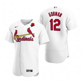 St. Louis Cardinals Nolan Gorman Poppy Patch Authentic White Memorial Day Jersey