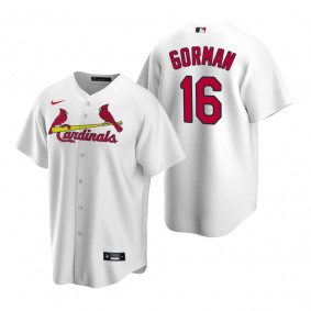 Men's St. Louis Cardinals Nolan Gorman White Replica Home Jersey