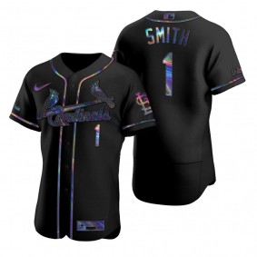 St. Louis Cardinals Ozzie Smith Nike Black Authentic Holographic Golden Edition Jersey
