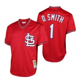 St. Louis Cardinals Ozzie Smith Mesh Batting Practice Red Cooperstown Collection Jersey