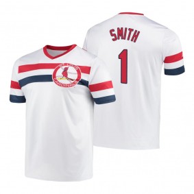 St. Louis Cardinals Ozzie Smith White Cooperstown Collection V-Neck Jersey