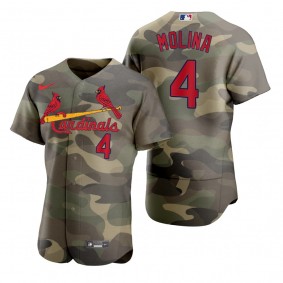 St. Louis Cardinals Yadier Molina Camo Authentic 2021 Armed Forces Day Jersey