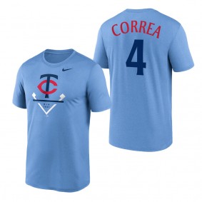 Carlos Correa Minnesota Twins Light Blue 2023 Diamond Icon Legend Performance T-Shirt