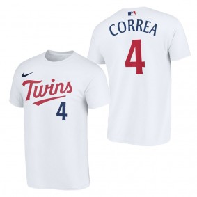 Carlos Correa Minnesota Twins White 2023 Wordmark T-Shirt