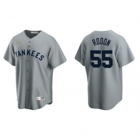 Carlos Rodon Men's New York Yankees Nike Gray Road Cooperstown Collection Jersey