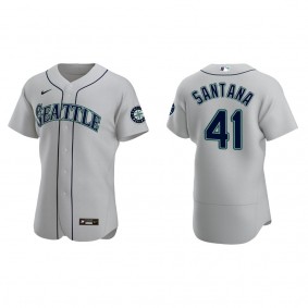 Carlos Santana Seattle Mariners Gray Alternate Authentic Jersey