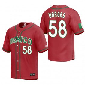 Cesar Vargas Mexico Baseball Red 2023 World Baseball Classic Replica Jersey