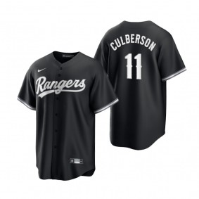 Texas Rangers Charlie Culberson Nike Black White Replica Official Jersey