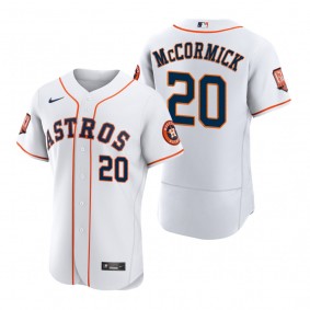 Men's Houston Astros Chas McCormick White 60th Anniversary Authentic Jersey