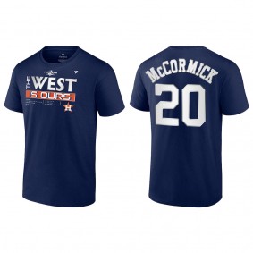 Chas McCormick Houston Astros Navy 2022 AL West Division Champions Locker Room T-Shirt