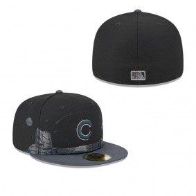 Men's Chicago Cubs Black Planetary 59FIFTY Fitted Hat