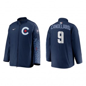 Men's Chicago Cubs Jeimer Candelario Navy City Connect Dugout Jacket