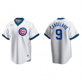 Men's Chicago Cubs Jeimer Candelario White Cooperstown Collection Home Jersey