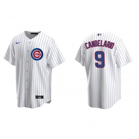 Men's Chicago Cubs Jeimer Candelario White Replica Home Jersey