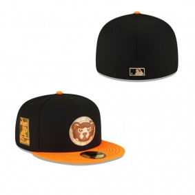 Chicago Cubs Just Caps Orange Visor 59FIFTY Fitted Hat