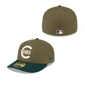 Chicago Cubs Olive Low Profile 59FIFTY Fitted Hat