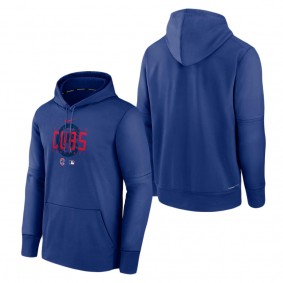 Men's Chicago Cubs Royal Authentic Collection Pregame Performance Pullover Hoodie