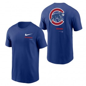 Men's Chicago Cubs Royal Over the Shoulder T-Shirt