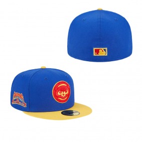 Men's Chicago Cubs Royal Yellow Empire 59FIFTY Fitted Hat
