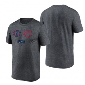 Chicago Cubs vs. Cincinnati Reds Charcoal 2022 Field of Dreams Destination Matchup T-Shirt