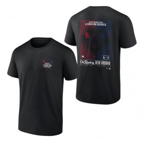 Men's Chicago Cubs vs. St. Louis Cardinals Black 2023 MLB World Tour London Series Diamond Matchup T-Shirt