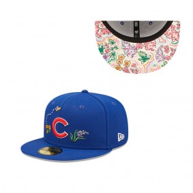 Chicago Cubs Watercolor Floral 59FIFTY Fitted Hat