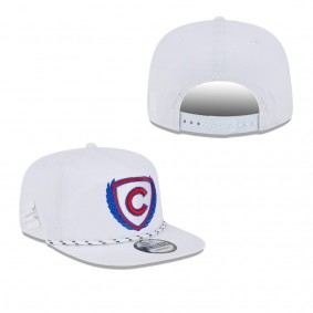 Men's Chicago Cubs White Golfer Tee 9FIFTY Snapback Hat