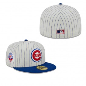 Men's Chicago Cubs White Retro Jersey Script 59FIFTY Fitted Hat