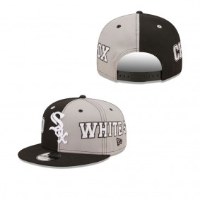 Men's Chicago White Sox Black Gray Team Split 9FIFTY Snapback Hat