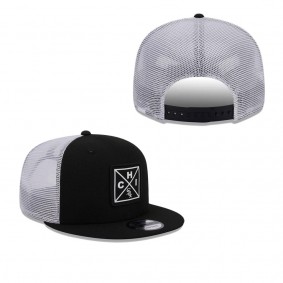 Men's Chicago White Sox Black Vert Squared Trucker 9FIFTY Hat