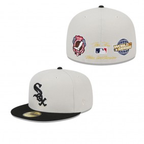 Men's Chicago White Sox Gray Black World Class Back Patch 59FIFTY Fitted Hat