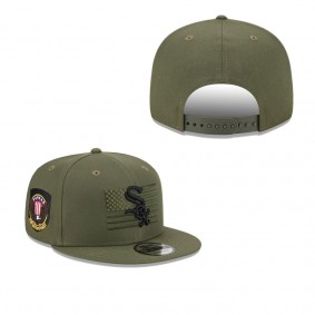 Men's Chicago White Sox Green 2023 Armed Forces Day 9FIFTY Snapback Adjustable Hat