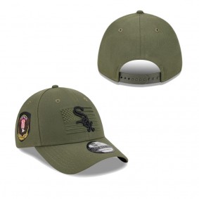 Men's Chicago White Sox Green 2023 Armed Forces Day 9FORTY Adjustable Hat