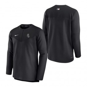 Men's Chicago White Sox Nike Black Authentic Collection Game Time Performance Half-Zip Top