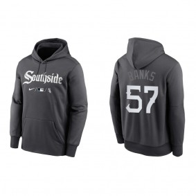 Men's Chicago White Sox Tanner Banks Anthracite City Connect Pullover Hoodie