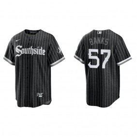 Men's Chicago White Sox Tanner Banks Black City Connect Replica Jersey