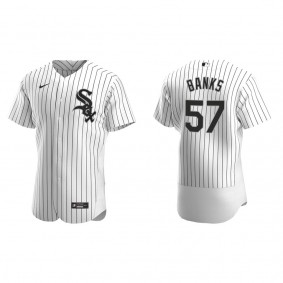 Men's Chicago White Sox Tanner Banks White Authentic Home Jersey