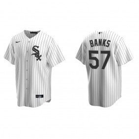 Men's Chicago White Sox Tanner Banks White Replica Home Jersey