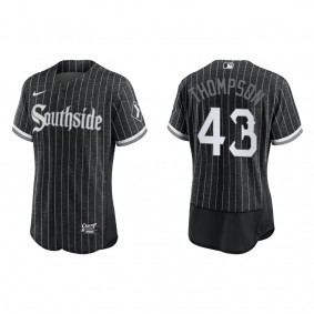 Men's Chicago White Sox Trayce Thompson Black City Connect Authentic Jersey