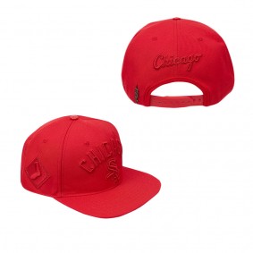 Men's Chicago White Sox Triple Red Snapback Hat