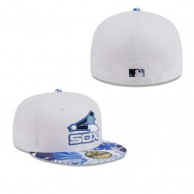 Men's Chicago White Sox White Blue Flamingo 59FIFTY Fitted Hat