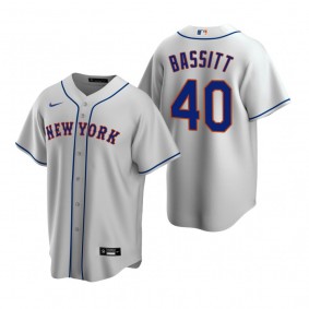 New York Mets Chris Bassitt Nike Gray Replica Road Jersey