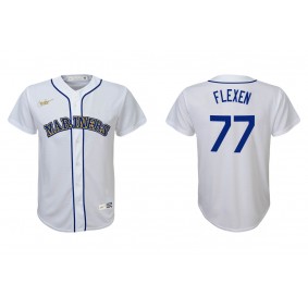 Youth Seattle Mariners Chris Flexen White Cooperstown Collection Jersey