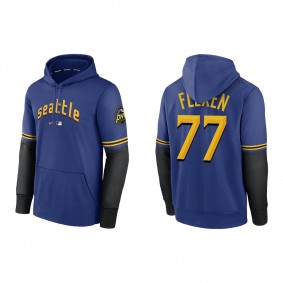 Chris Flexen Seattle Mariners Royal 2023 City Connect Pregame Performance Pullover Hoodie
