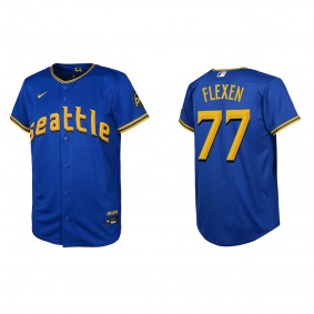 Chris Flexen Youth Seattle Mariners Royal 2023 City Connect Replica Jersey