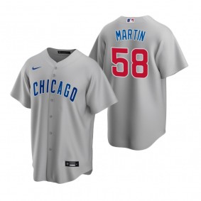 Men's Chicago Cubs Chris Martin Nike Gray Replica Road Jersey